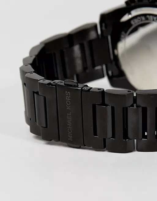 Buy Shop Michael Kors Brecken Chronograph Black Dial Black Steel Strap Watch For Men - MK8482 USA Online