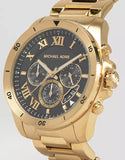 Buy Shop Michael Kors Brecken Chronograph Quartz Black Dial Gold Steel Strap Watch For Men - MK8481 USA Online