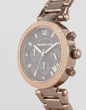 Buy Shop Michael Kors Parker Analog Quartz Brown Dial Brown Steel Strap Watch For Women - MK6378 USA Online