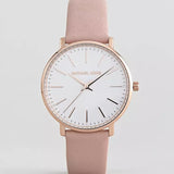 Buy Shop Michael Kors Pyper Quartz White Dial Pink Leather Strap Watch For Women - MK2741 USA Online