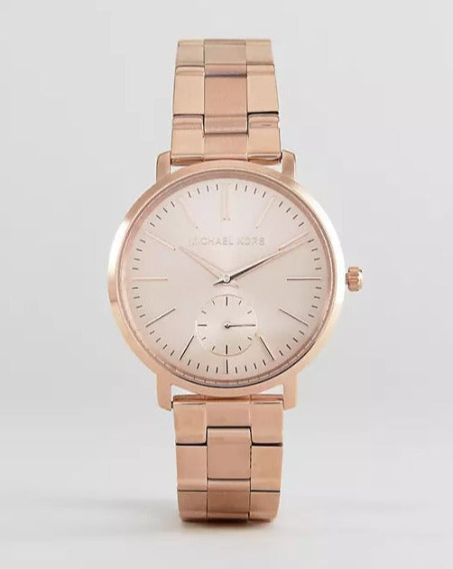 Buy Shop Michael Kors Jaryn Quartz Rose Gold Dial Rose Gold Steel Strap Watch For Women - MK3501 USA Online
