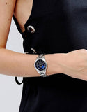 Buy Shop Michael Kors Lauryn Blue Dial Silver Steel Strap Watch for Women - MK3720 USA Online