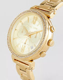 Buy Shop Michael Kors Sofie Chronograph Quartz Gold Dial Gold Steel Strap Watch For Women - MK6559 USA Online