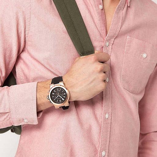 Buy Shop Michael Kors Dylan Black Dial Black Rubber Strap Watch for Men - MK8184 USA Online