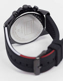 Buy Shop Tommy Hilfiger Mason Black Dial Black Rubber Strap Watch for Men - 1791793 USA Online