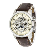 Buy Shop Fossil Grant Automatic White Dial Brown Leather Strap Watch for Men - ME3027 USA Online