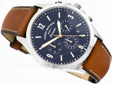 Buy Shop Fossil Forrester Chronograph Blue Dial Brown Leather Strap Watch for Men - S5607 USA Online