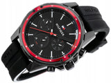 Buy Shop Tommy Hilfiger Mason Black Dial Black Rubber Strap Watch for Men - 1791793 USA Online