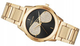 Buy Shop Michael Kors Hartman Analog Quartz Black Dial Gold Steel Strap Watch For Women - MK3647 USA Online