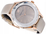 Buy Shop Swarovski Octea Nova Grey Dial Grey Leather Strap Watch for Women - 5295326 USA Online