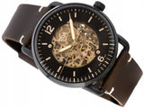 Buy Shop Fossil Commuter Automatic Black Dial Brown Leather Strap Watch for Men - ME3158 USA Online