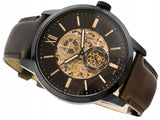 Buy Shop Fossil Townsman Automatic Black Dial Brown Leather Strap Watch for Men - ME3155 USA Online