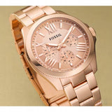Buy Shop Fossil Cecile Rose Gold Dial Rose Gold Steel Strap Watch for Women - AM4511 USA Online