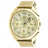 Buy Shop Tommy Hilfiger Mia Gold Dial Gold Mesh Bracelet Watch for Women - 1781488 USA Online