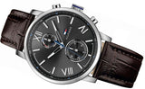 Buy Shop Tommy Hilfiger Aiden Quartz Black Dial Brown Leather Strap Watch for Men - 1791309 USA Online