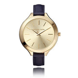 Buy Shop Michael Kors Runway Quartz Gold Dial Blue Leather Strap Watch For Women - MK2285 USA Online