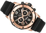 Bulova Marine Star Chronograph Black Dial Black Rubber Strap Watch for Men - 98B104