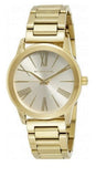 Buy Shop Michael Kors Hartman Quartz Gold Dial Gold Steel Strap Watch For Women - MK3490 USA Online