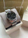 Buy Shop Michael Kors Runway Chronograph Black Dial Silver Steel Strap Watch For Women - MK5708 USA Online