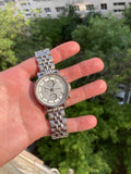 Buy Shop Fossil Boyfriend Chronograph Silver Dial Silver Steel Strap Watch for Women - ES2198 USA Online
