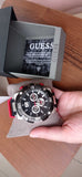 Buy Shop Guess Navigator Black Dial Black Rubber Strap Watch for Men - GW0264G1 USA Online