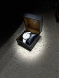 Buy Shop Guess Rosette Analog White Dial White Leather Strap Watch For Women - W75043L1 USA Online
