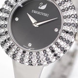 Swarovski Crystal Rose Black Dial Silver Steel Strap Watch for Women - 5484076