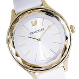 Swarovski Octea Nova Quartz White Dial White Leather Strap Watch for Women - 5295337