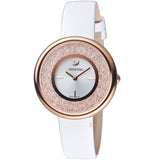 Swarovski Crystalline Pure White Dial White Leather Strap Watch for Women - 5376083