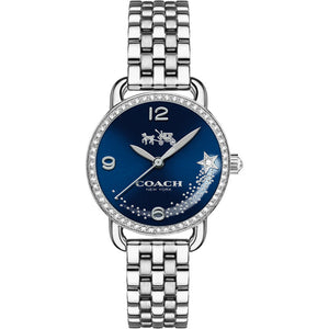 Buy Shop Coach Glitz Blue Dial Silver Steel Strap Watch for Women - 14502693 USA Online