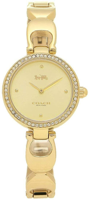 Buy Shop Coach Park Diamonds Gold Dial Gold Steel Strap Watch for Women - 14503171 USA Online