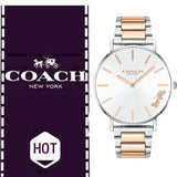 Buy Shop Coach Perry Silver Dial Two Tone Steel Strap Watch for Women - 14503346 USA Online