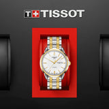 Tissot T Classic Automatics III White Dial Two Tone Steel Strap Watch For Men - T065.430.22.031.00