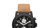 Marc Jacobs Larry Black Dial Tan Leather Strap Watch for Men - MBM5053