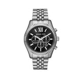 Buy Shop Michael Kors Runway Chronograph Black Dial Silver Steel Strap Watch For Women - MK5708 USA Online