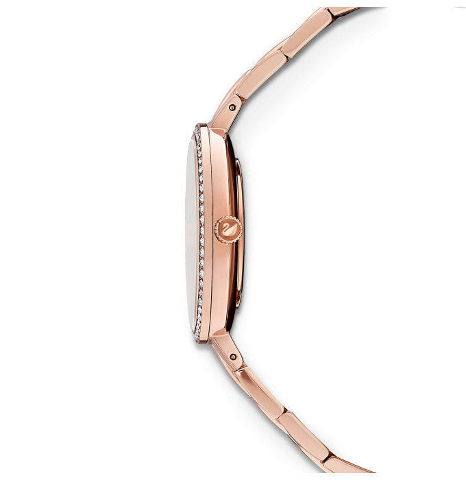 Buy Shop Swarovski Cosmopolitan Diamond Powder Silver Dial Rose Gold Steel Strap Watch for Women - 5517803 USA Online