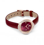Buy Shop Swarovski Crystal Flower Red Dial Red Leather Strap Watch for Women - 5552780 USA Online