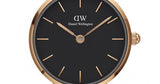 Buy Shop Daniel Wellington Classic Petite Pressed Ashfield Black Dial Black Mesh Bracelet Watch For Women - DW00100441 USA Online