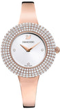 Swarovski Crystal Rose Silver Dial Rose Gold Steel Strap Watch for Women - 5484073