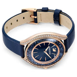 Buy Shop Swarovski Crystalline Aura Blue Dial Blue Leather Strap Watch for Women - 5519447 USA Online