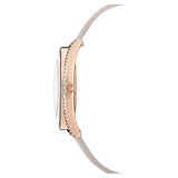 Buy Shop Swarovski Crystalline Aura Silver Dial Beige Leather Strap Watch for Women - 5519450 USA Online