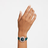 Buy Shop Swarovski Crystalline Aura Blue Dial Blue Leather Strap Watch for Women - 5519447 USA Online