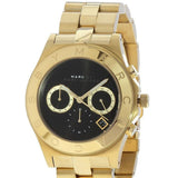 Buy Shop Marc Jacobs Blade Chronograph Black Dial Gold Steel Strap Watch for Women - MBM3309 USA Online
