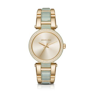 Buy Shop Michael Kors Delray Rose Gold Dial Two Tone Steel Strap Watch for Women - MK4317 USA Online