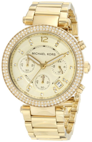 Buy Shop Michael Kors Parker Gold Dial Gold Steel Strap Watch for Women - MK5632 USA Online