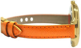 Buy Shop Michael Kors Runway Quartz Gold Dial Orange Leather Strap Watch For Women - MK2275 USA Online