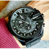 Buy Shop Diesel Mega Chief Chronograph Black Dial Black Steel Strap Watch For Men - DZ4283 USA Online