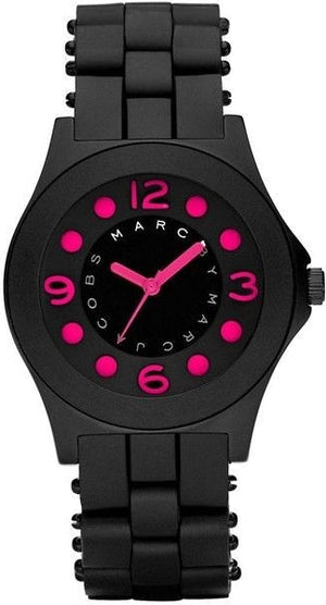 Buy Shop Marc Jacobs Pelly Black Dial Black Silicone Strap Watch for Women - MBM2508 USA Online