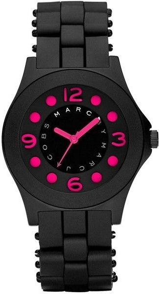 Buy Shop Marc Jacobs Pelly Black Dial Black Silicone Strap Watch for Women - MBM2508 USA Online