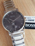 Buy Shop Hugo Boss Oxygen Grey Dial Silver Steel Strap Watch for Men - 1513596 USA Online